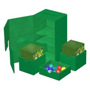 Twin Flip&rsquo;n Tray 200+ XenoSkin Monocolor Vert – Ultimate Guard