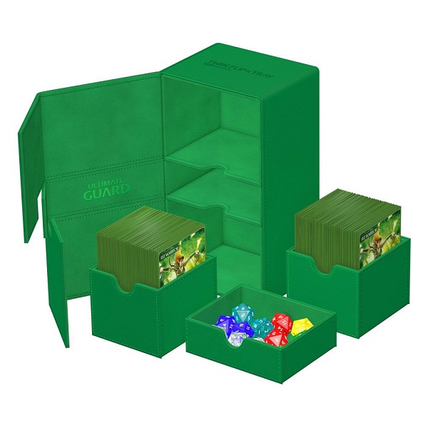Twin Flip'n Tray 200+ XenoSkin Monocolor Vert - Ultimate Guard