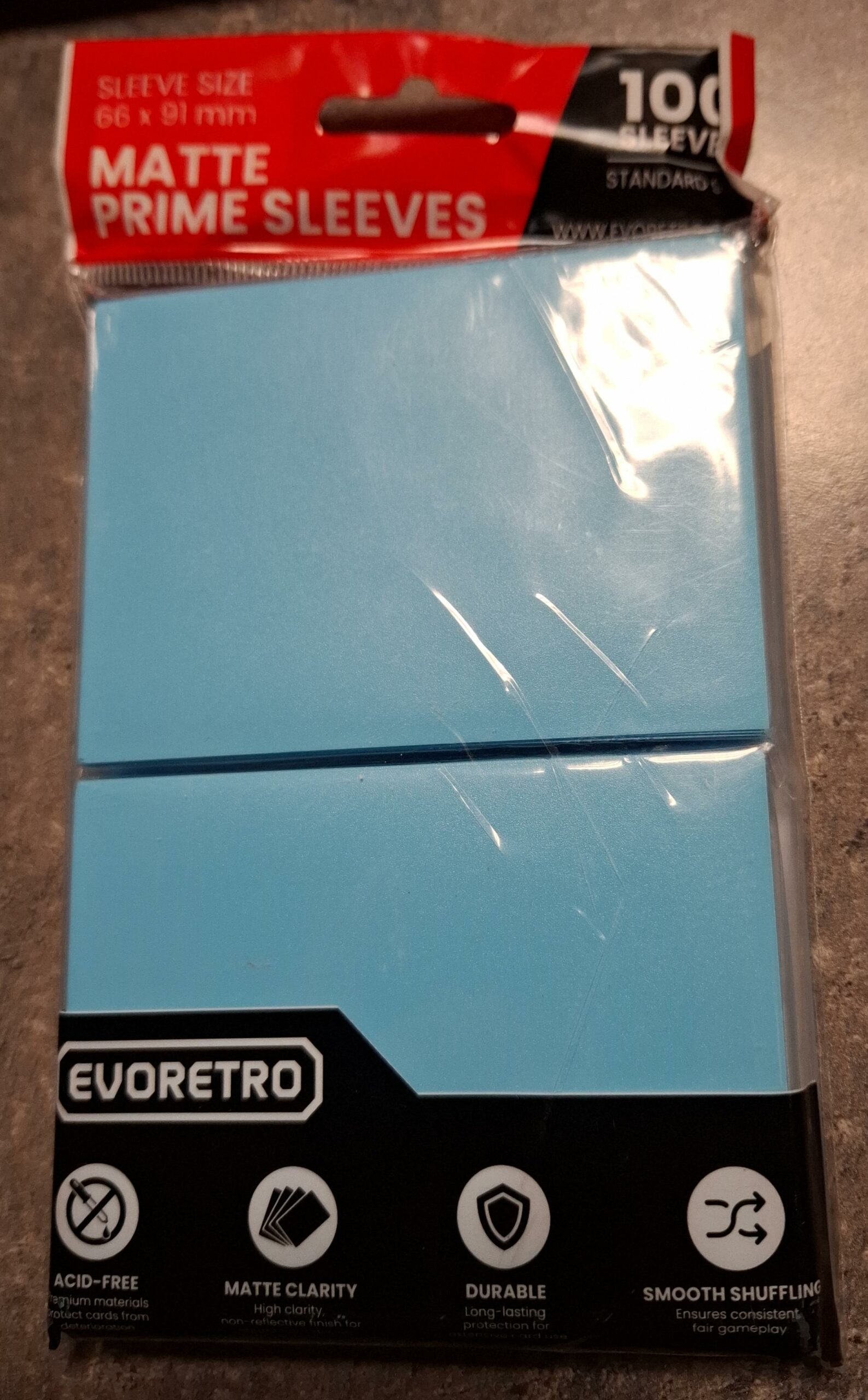 Protège-cartes - 100 pièces - Standard - Bleu Clair Matte