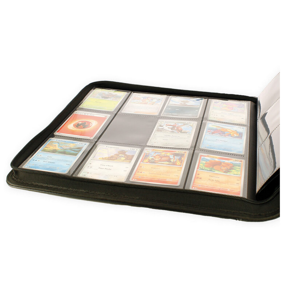 Portfolio à zip pour 480 cartes similicuir Noir – Image 2