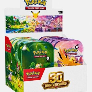 Display Pokémon 10x Mini Tin 30 Ans 30th Fr Scellé Celebration