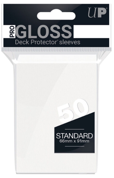 50 pochettes - Deck Protector - Blanc format standard 66x91 mm