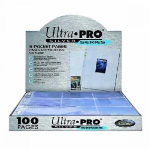 100 Feuilles pour Classeur – 9 Pocket Page : Silver